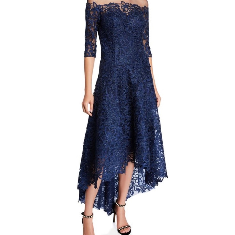Ricki Freeman for Teri Jon Lace high low dress